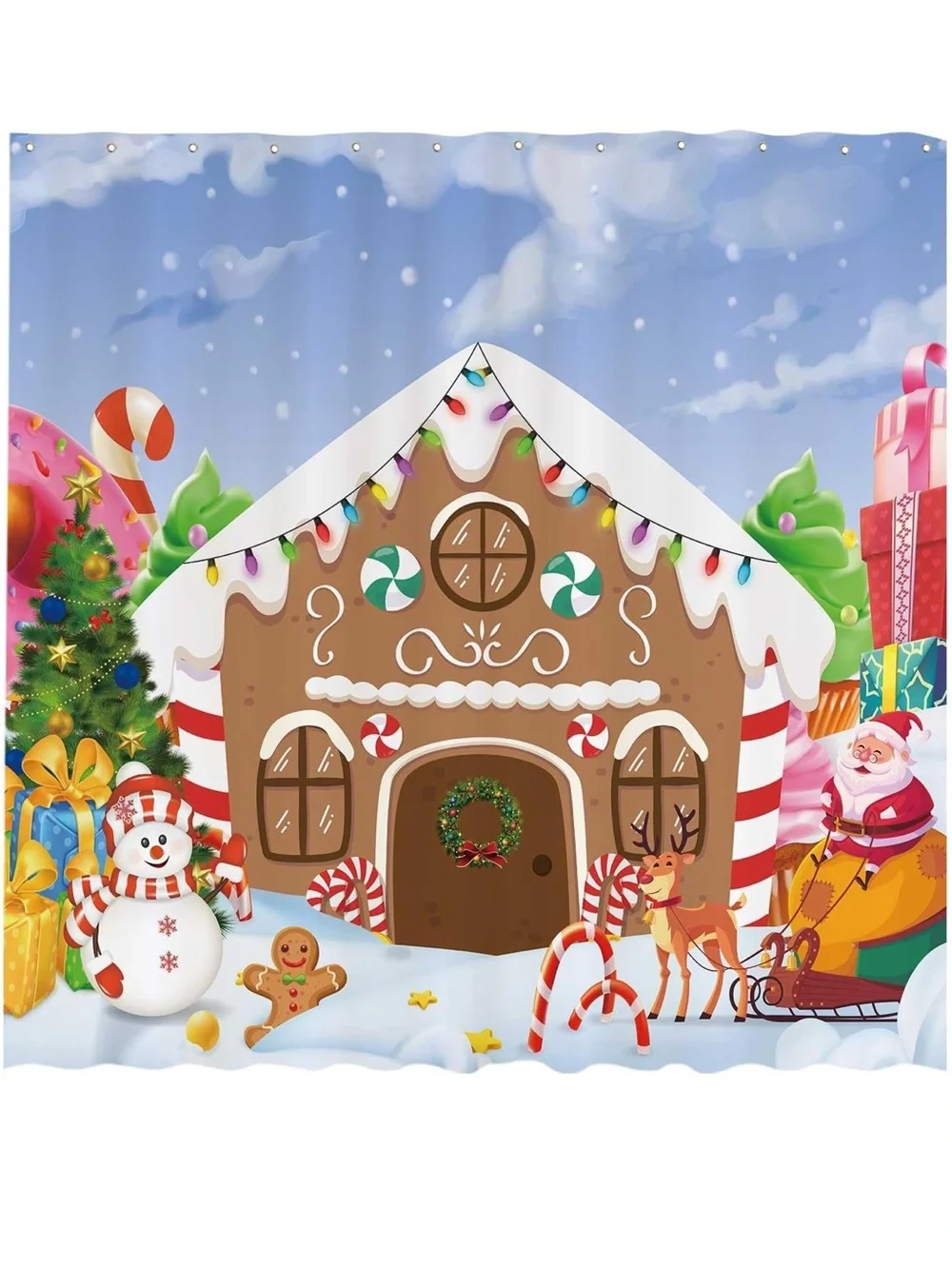 Gingerbread House Christmas Blanket